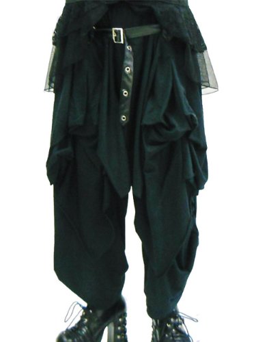 ベルト付き 2WAYドレープ変形ワイドパンツ サルエルパンツ